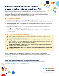 Thumbnail image of one sheet on payer enrollment